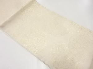 アンティーク　 紗 絵皿に花模様織出し袋帯（材料）